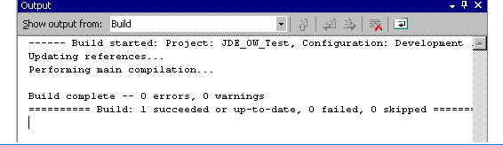 顯示右鍵點擊JDE_OW_Test位置的影像。