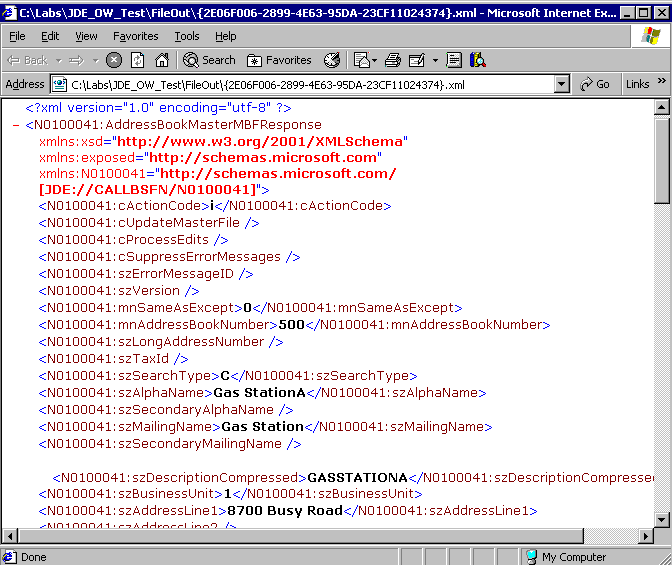顯示更新後 XML 檔案應有樣貌的影像。