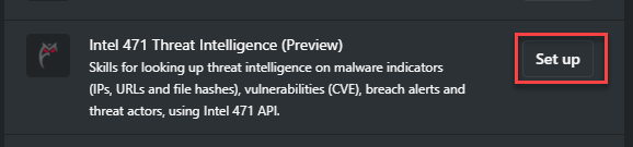 顯示 Intel 471 外掛程式的螢幕快照。