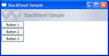 A typical StackPanel element.