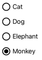 RadioButtons 的截圖。
