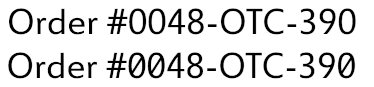 使用 OpenType 的文字斜線為零數字
