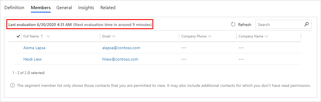 客戶細分評估狀態 客戶細分評估狀態。