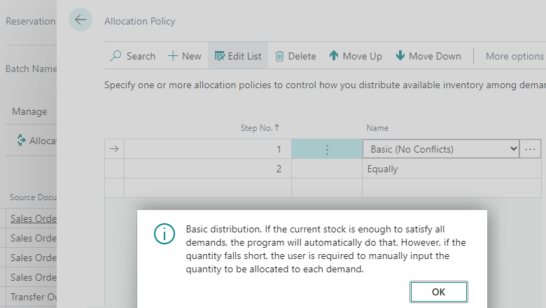 Allocation policies 