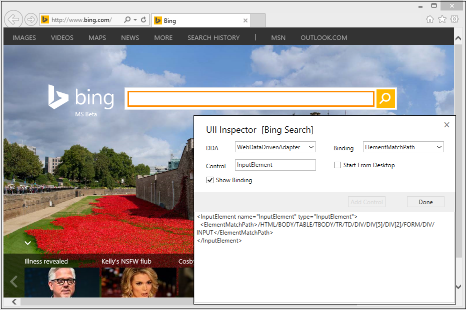 Screenshot of inspector Screenshot of inspector.