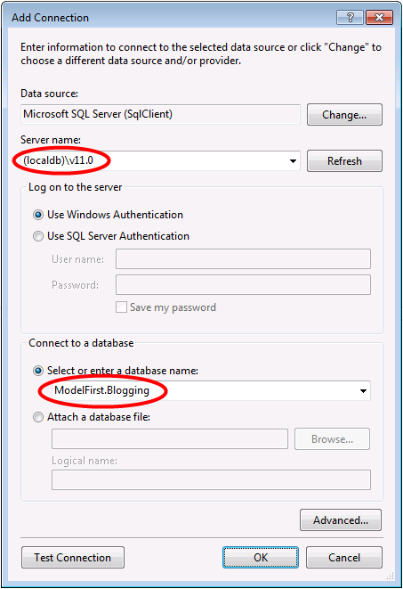 LocalDB 連線 MF