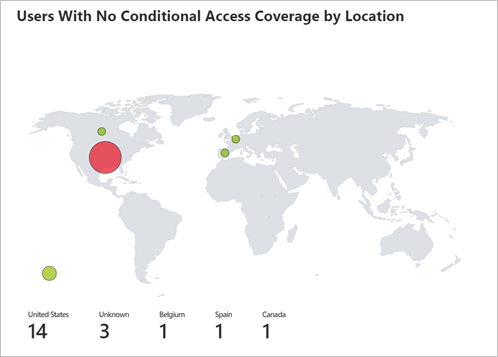 Conditional Access coverage by location