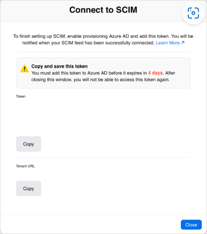 Token Apple Business Manager 令牌產生螢幕快照。
