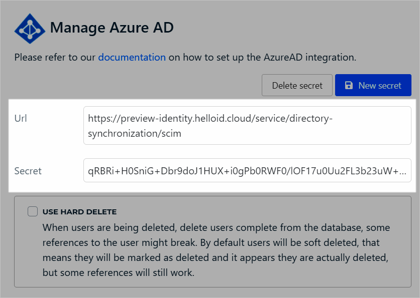 URL 和密鑰已生成