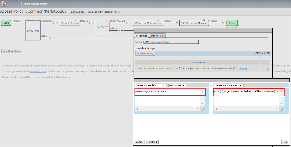 顯示醒目提示 [自定義變數] 和 [自定義表示式] 文本框的螢幕快照。