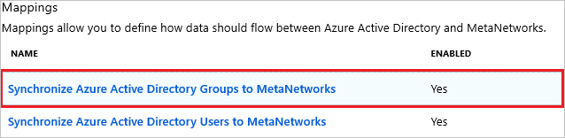 Meta Networks Connector 群組對應