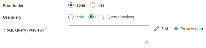 螢幕擷取畫面顯示使用查詢 - T-SQL 查詢。