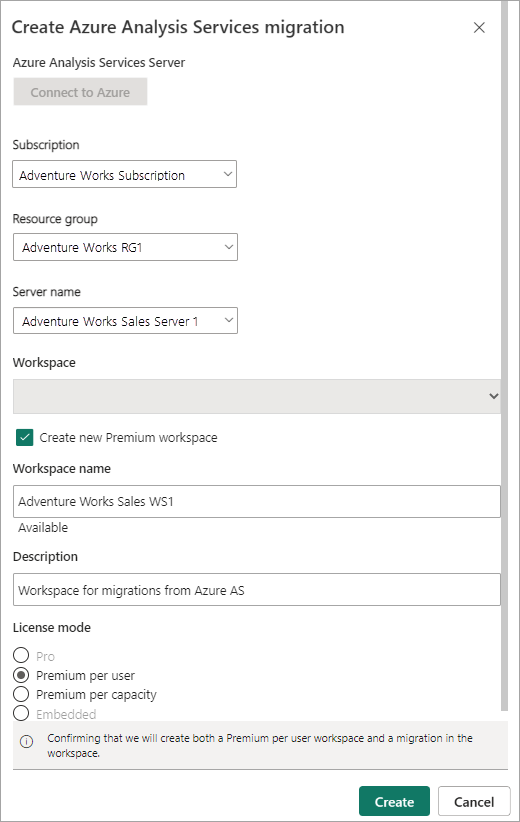 創建遷移輔助面板的截圖。