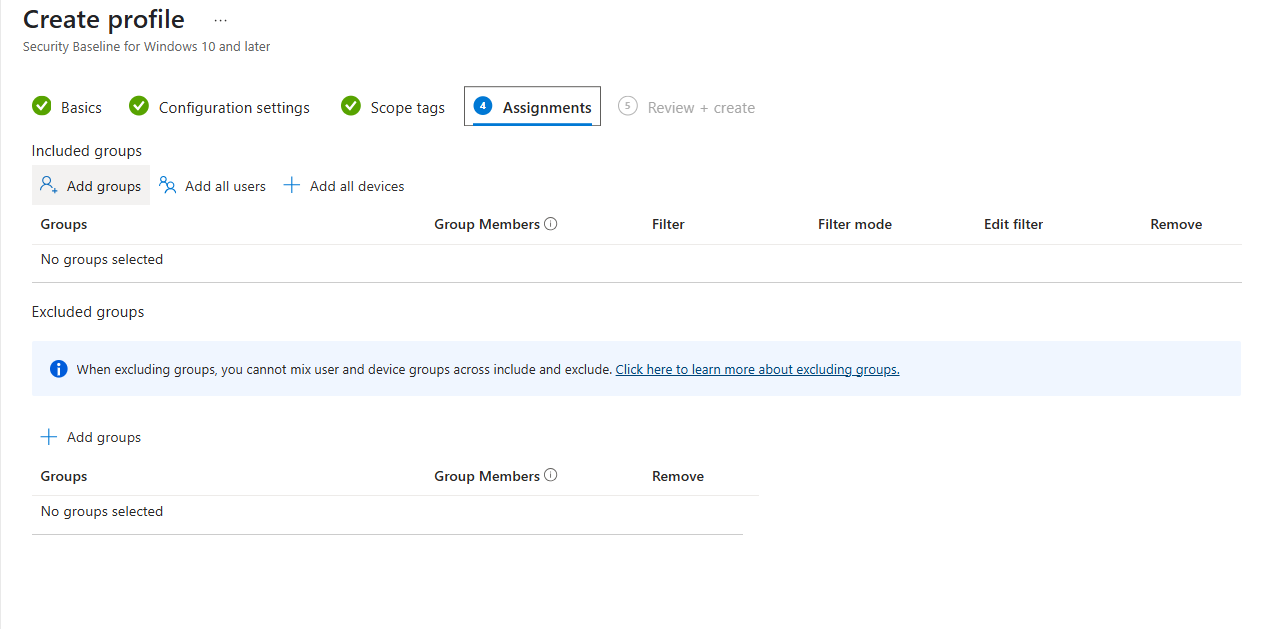 指派一個設定檔