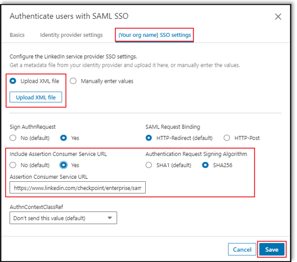 linkedin-learning-saml-sso-options-screen