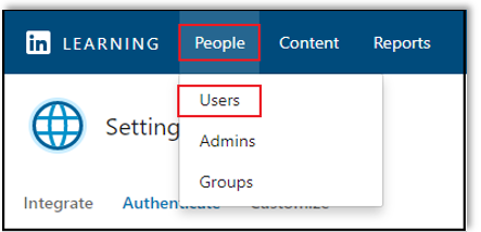 linkedin-learning-manage-users-navigation-screen
