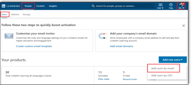 linkedin-learning-add-users-via-email-screen