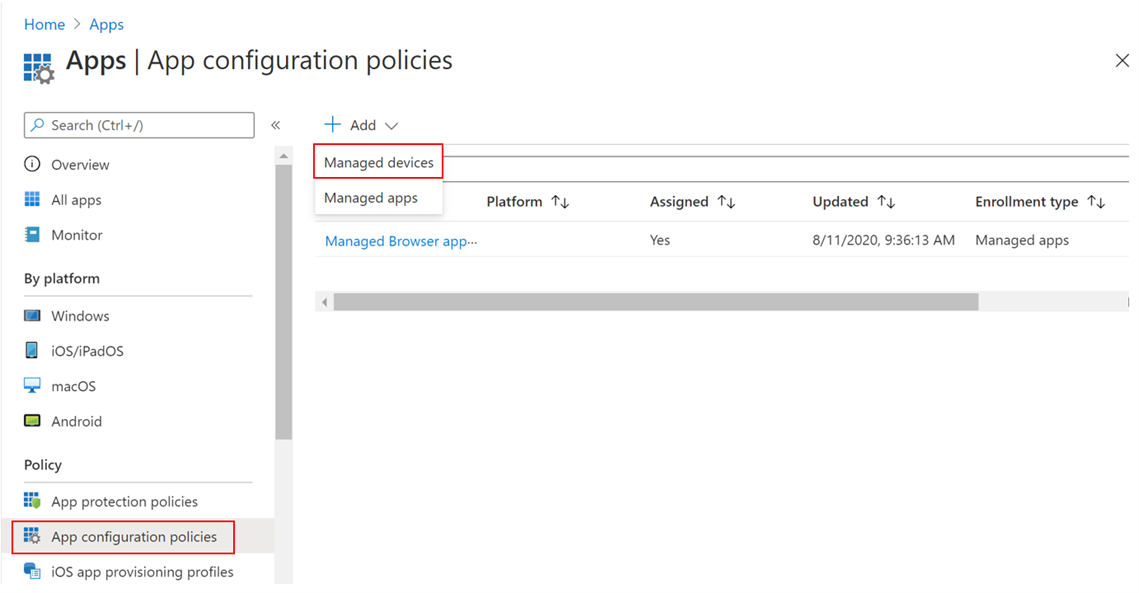 Microsoft Intune 系統管理中心的影像4。