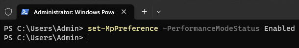 Defender_Performance_Mode_04的螢幕快照。