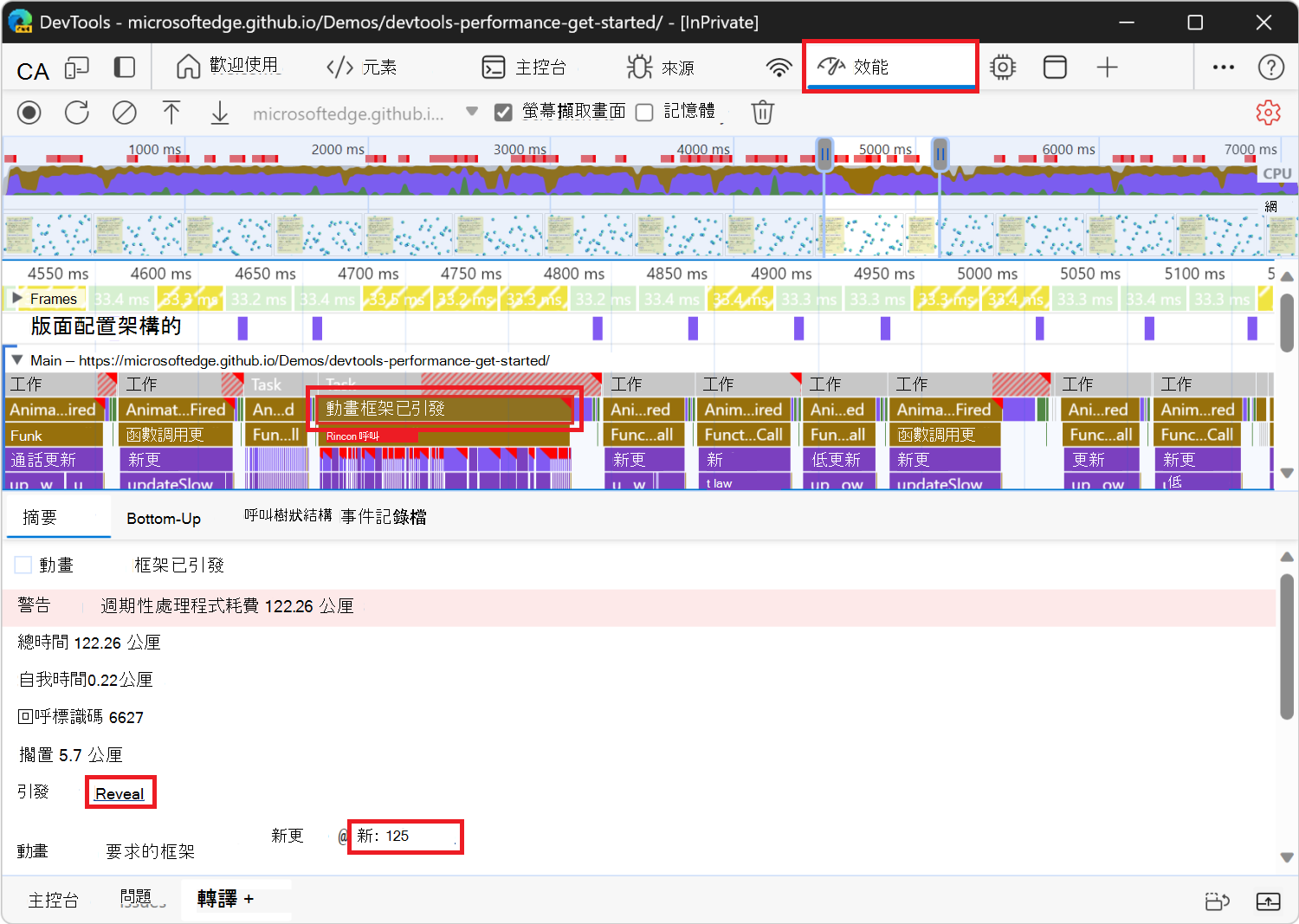 More information about the Animation Frame Fired event