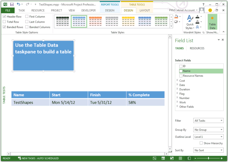 ReportTable 物件需要手動編輯