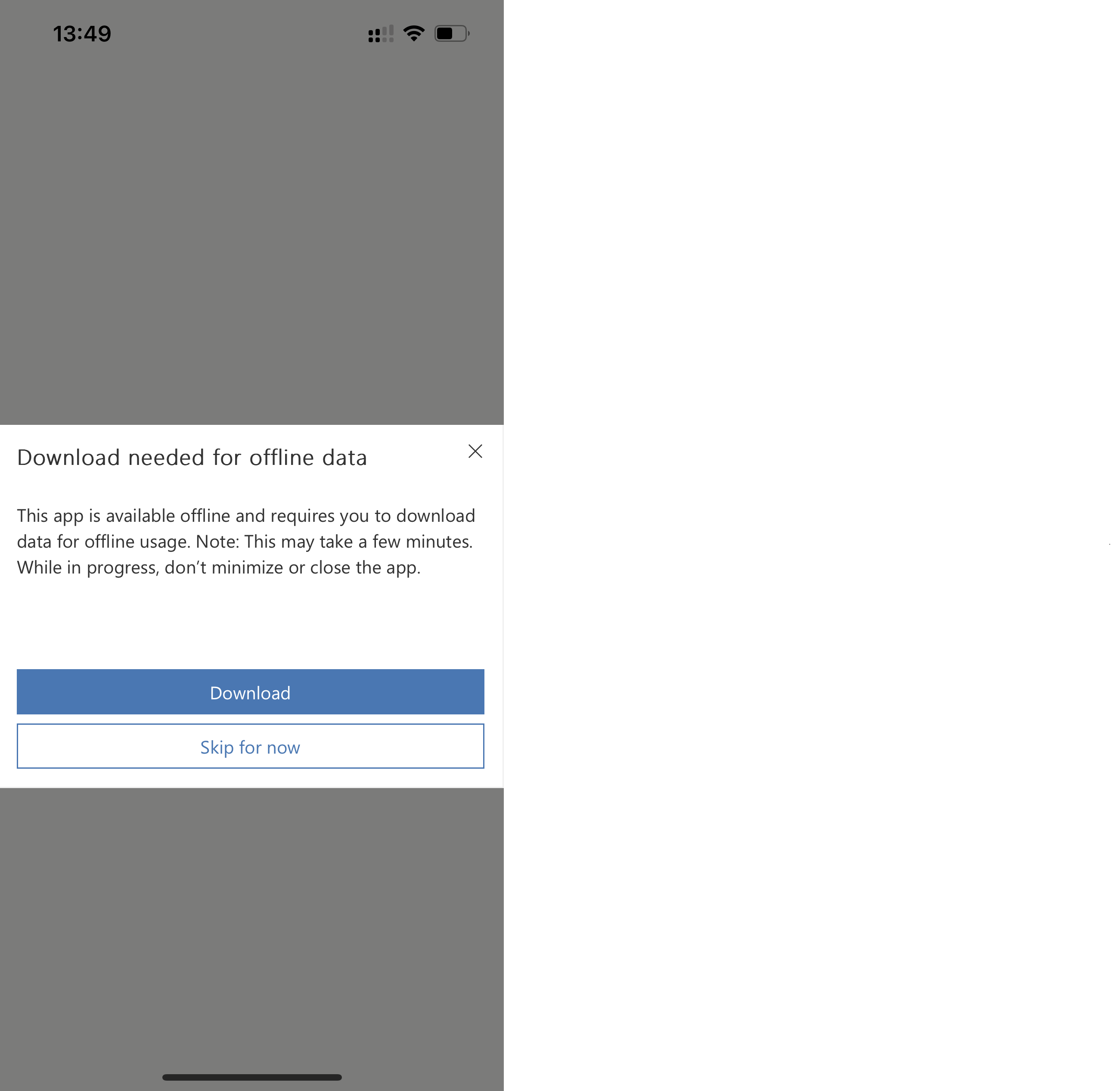 在您的移動設備上下載更新以便離線使用。