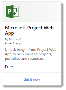 Screenshot shows Microsoft Project web app.