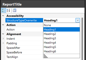 Screenshot showing Structure type overwrite property setting.