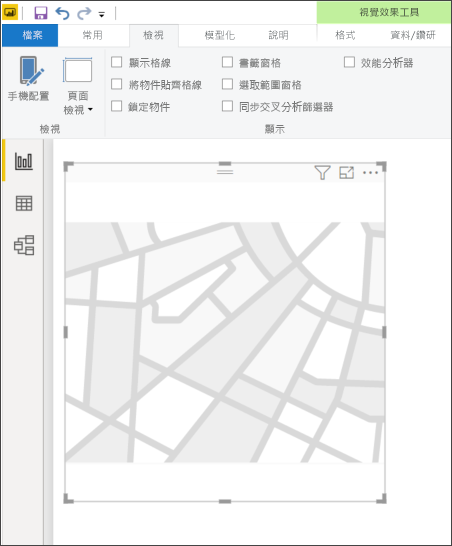 An empty shape map appears on your canvas.