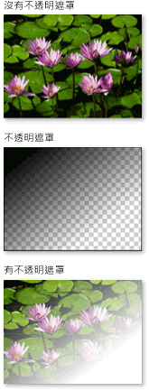 具有 LinearGradientBrush 不透明遮罩的物件