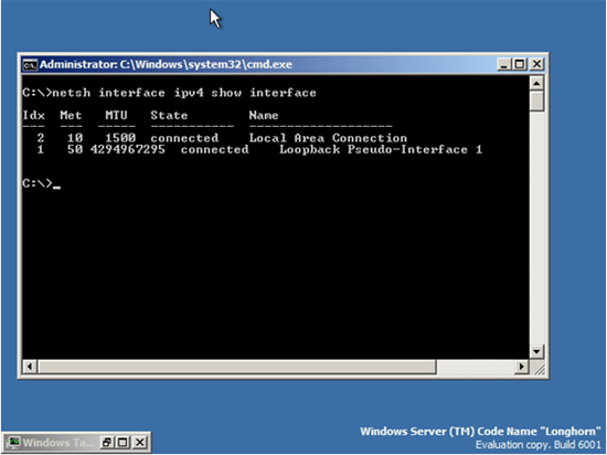 透過 netsh 得知 IDX