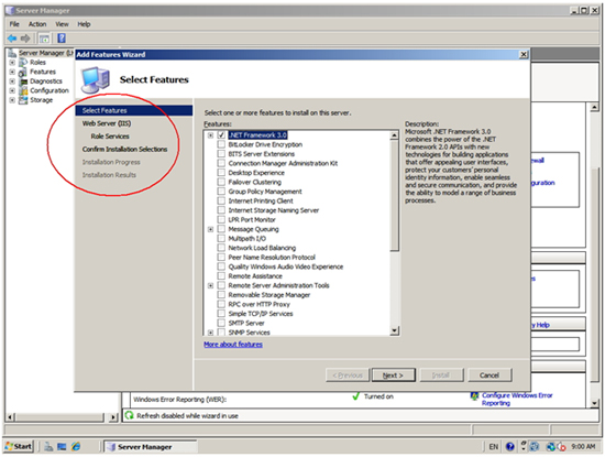 增加 .NET Framework 3.0