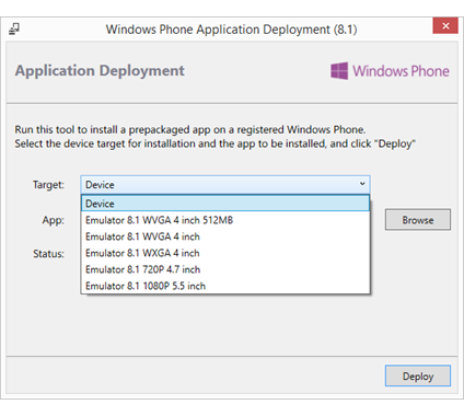 Windows Phone 應用程式的應用程式部署工具