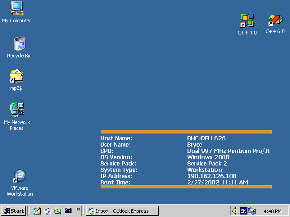 BGInfo Screenshot