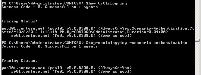 Windows PowerShell console after calling Show-CsCl