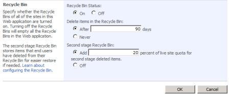 資源回收桶 - 全域和第二狀態設定