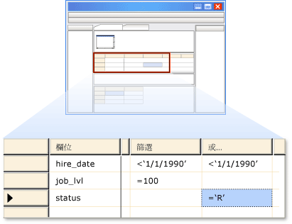 條件窗格中的多個 AND 和 OR 子句