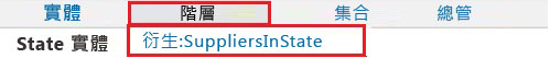 階層 - [衍生:SuppliersInState] 功能表