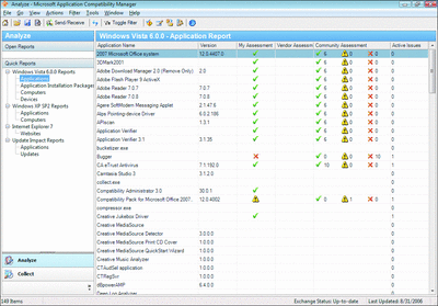 圖 4 利用 Application Compatibility Manager 進行篩選