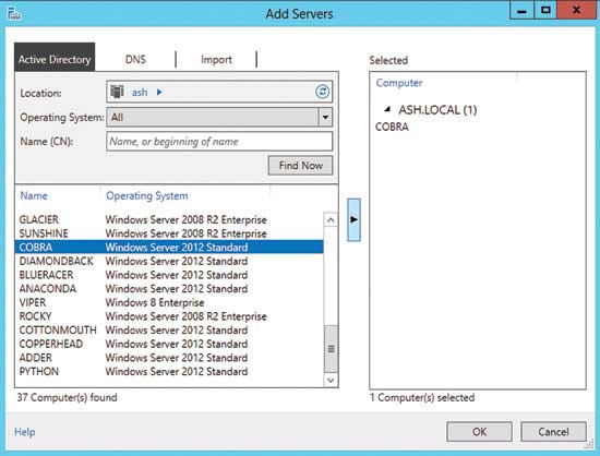 Select the servers that will run the services that power your deployment