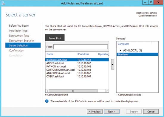 Indicate which servers you want running which services