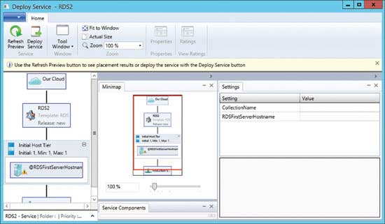 The deployment wizard for configuring deployments.