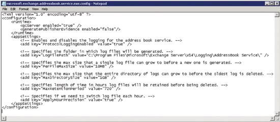 Figure 1 With Exchange 2010 SP1, you no longer assign static port for the MSExchangeAB in a config file