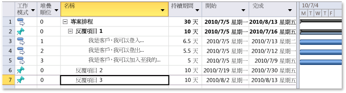 加入至反覆項目的使用者本文