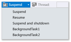 DBG_SuspendResumeBackground Suspend, resume, terminate, and background tasks