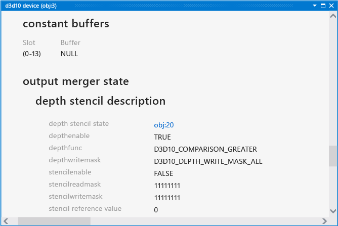 vsg_walkthru1_devicestate D3D10 device window showing depth stencil info
