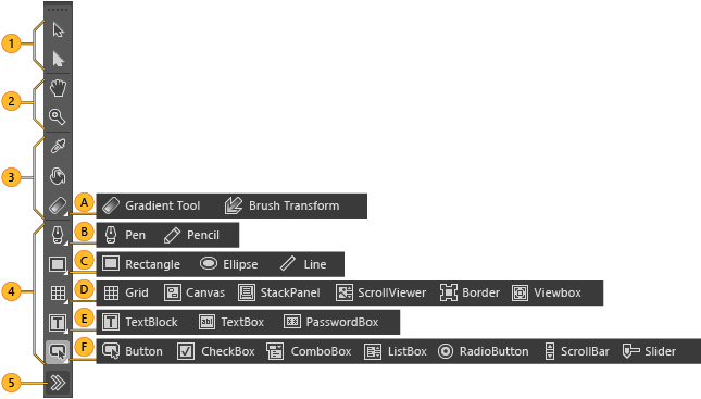 Blend5Toolspanel Tools panel