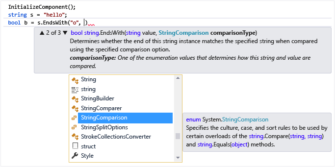 VS2015_ParamInfo Parameter Info in a C# code file