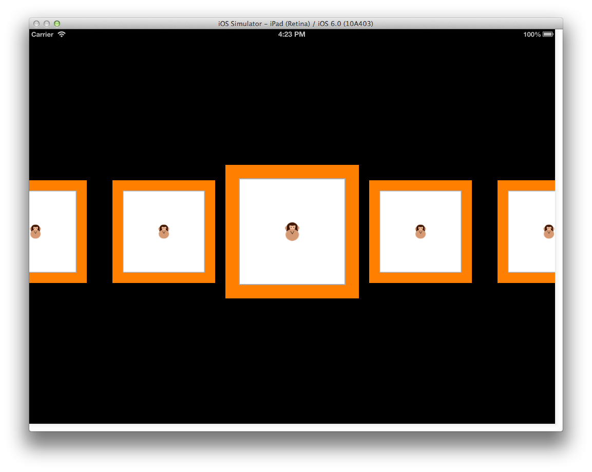 具有水平捲動效果的單一數據列
