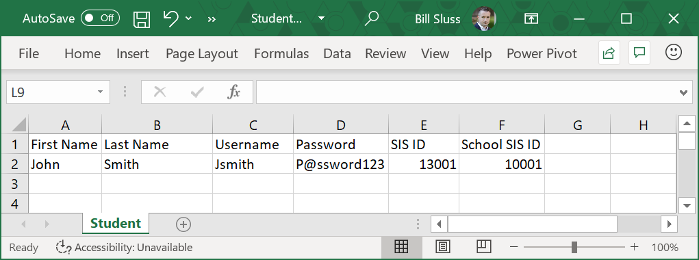 學生 csv 檔案。